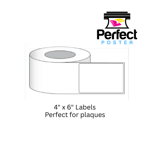 Awards Maker Supplies - 4" x 6" Labels - Perfect Poster