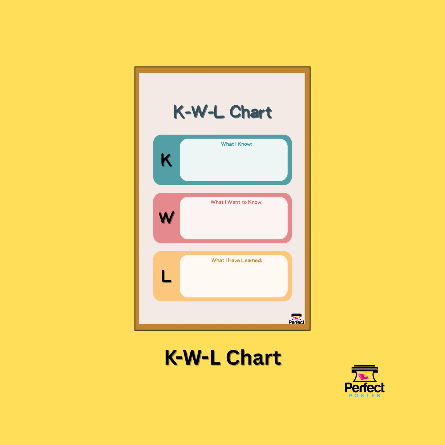 KWL - School Poster Template - Perfect Poster Perfect School Tools