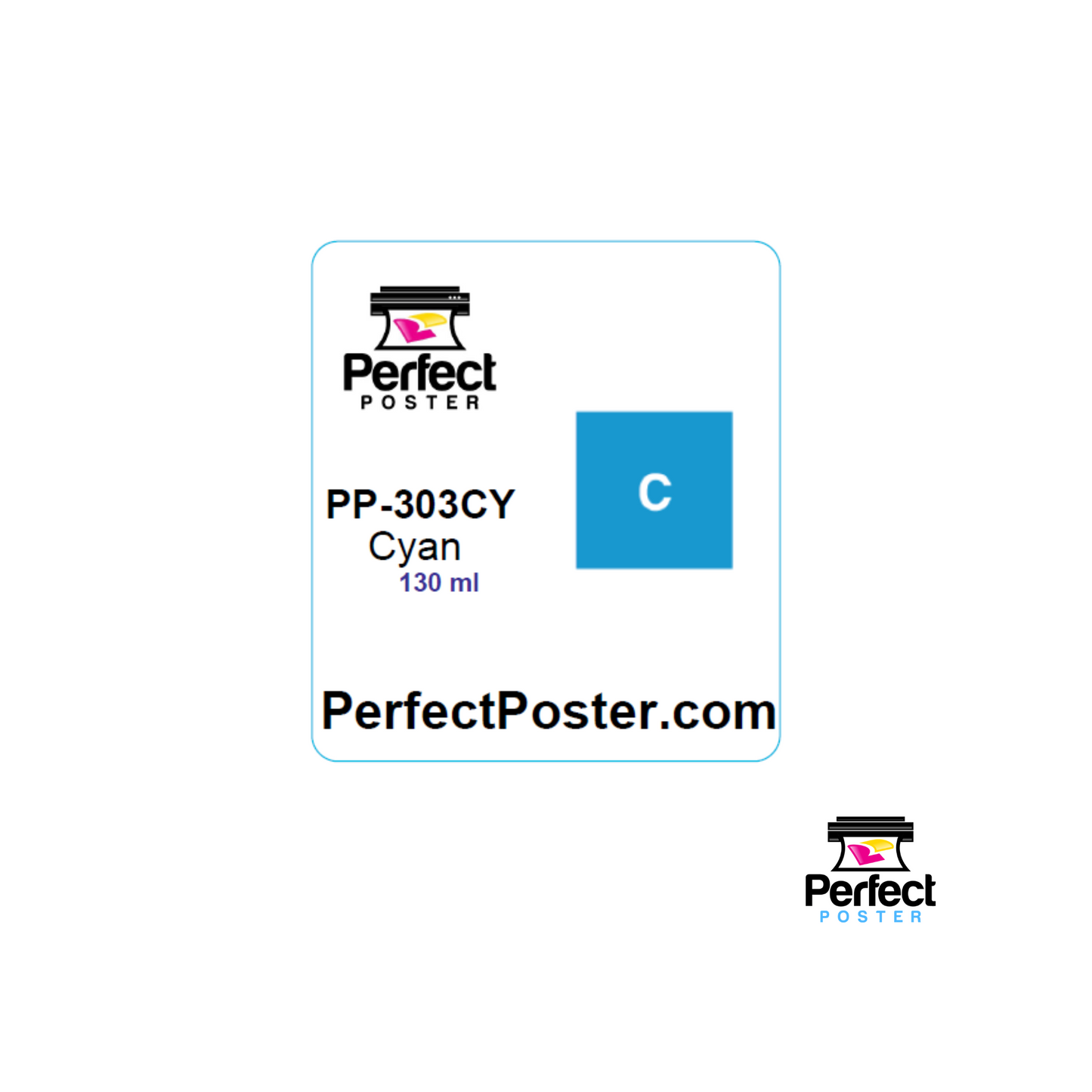 Poster Maker Supplies - Ink Cyan Perfect School Tools