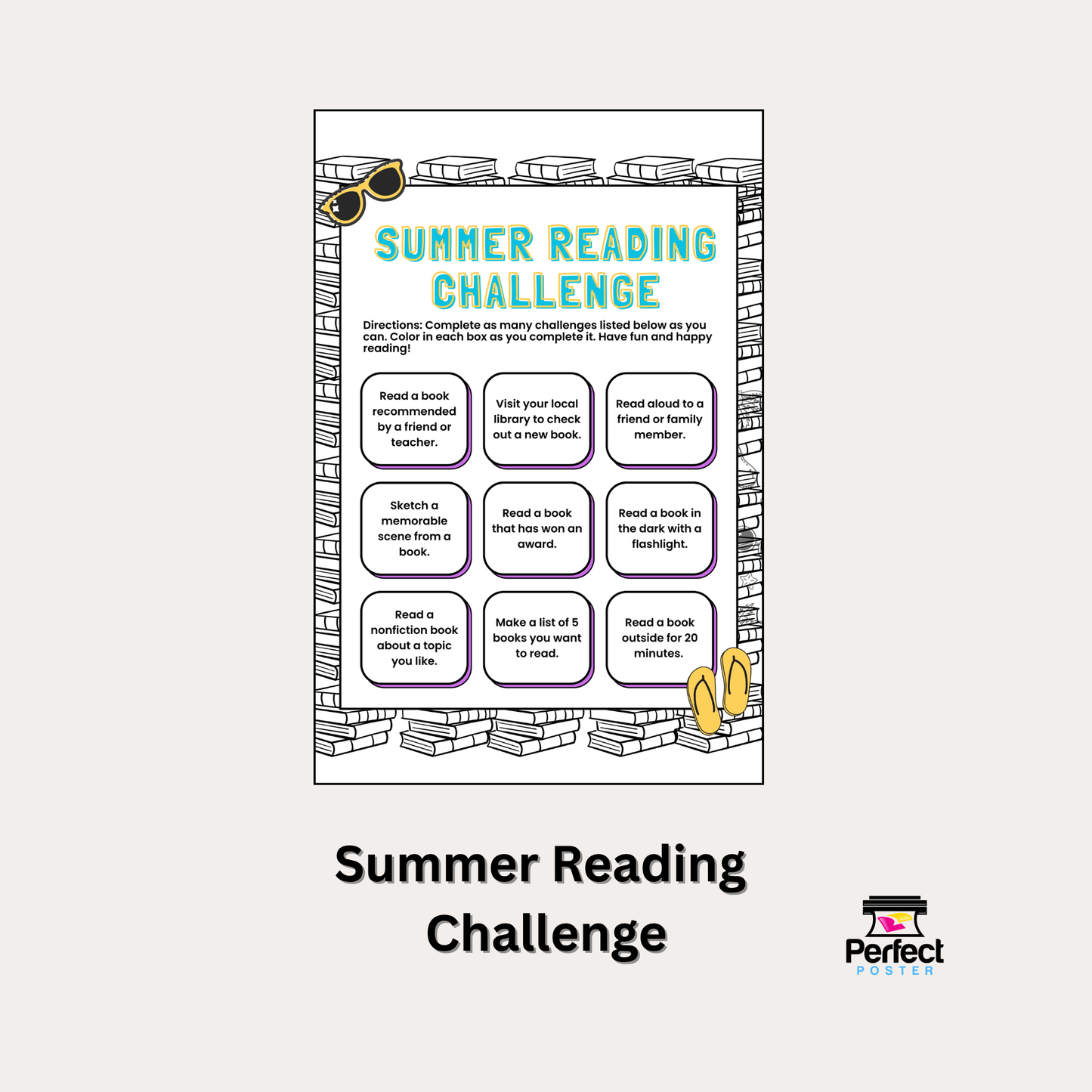 Summer Reading Challenge Poster - School Poster Templates - Reading Challenge