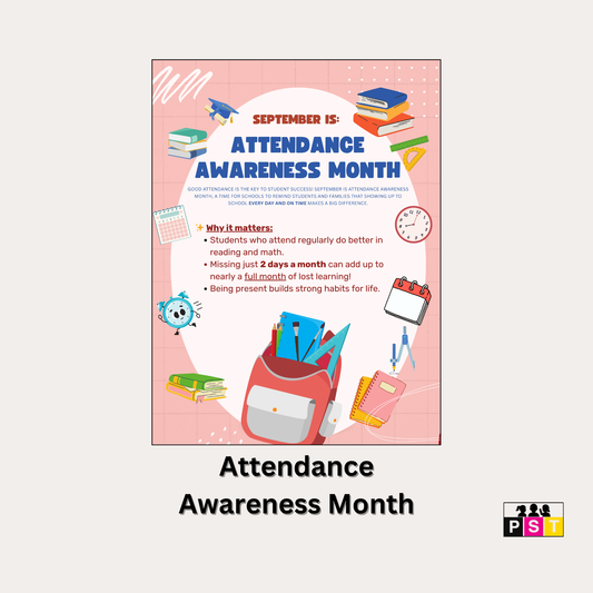 Free Attendance Awareness Month Poster Template for schools Perfect School Tools