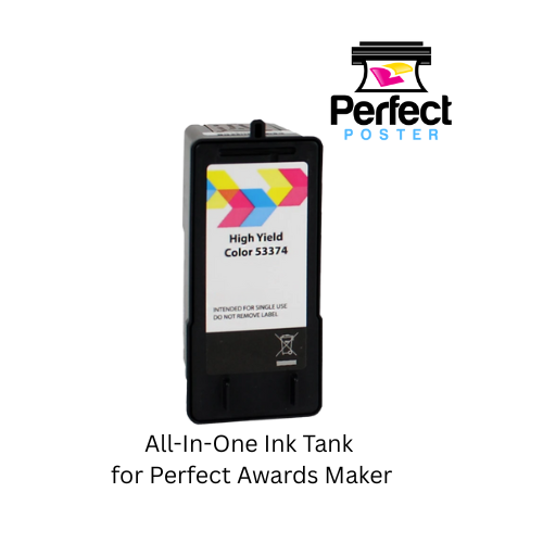Perfect Awards Maker System ink tank (all-in-one).  Full color labels and stickers for schools.
