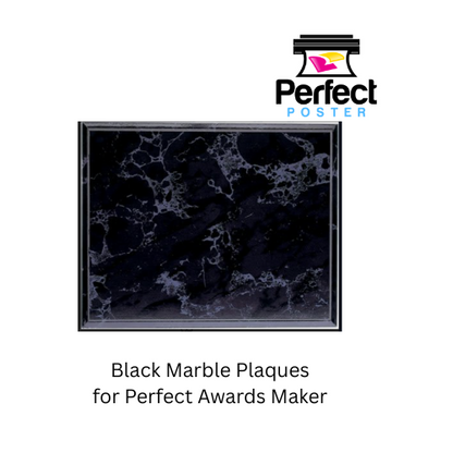 5" x 7" Black Marble Plaques - Perfect Poster - Awards Maker Supplies