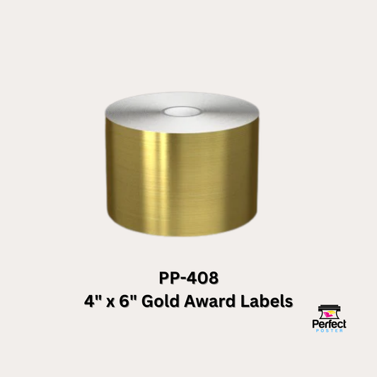 Gold Awards Maker Labels - 4" x 6" Award Labels - Recognizer - Awards Maker Supplies Perfect School Tools