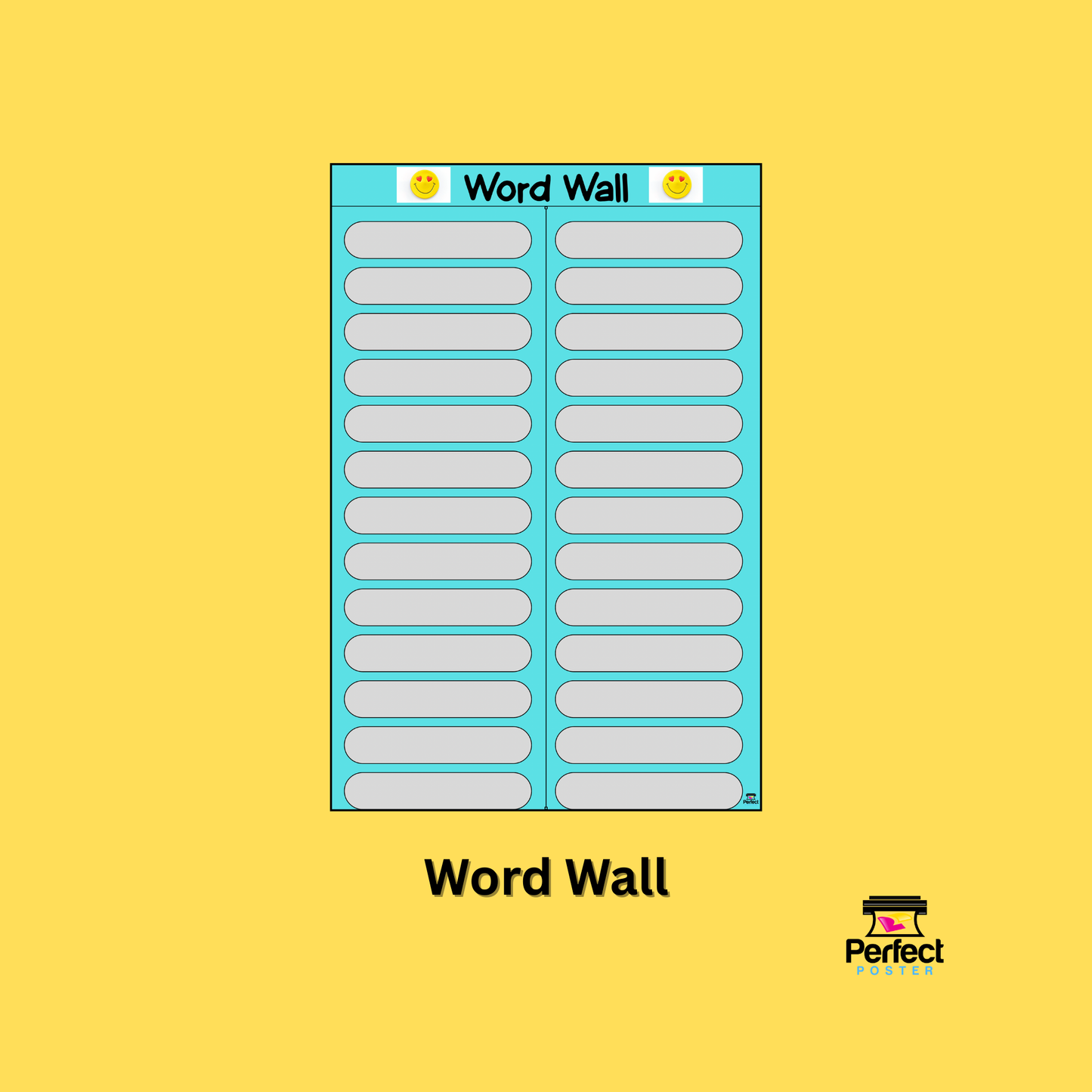 Word Wall - School Poster Template - Perfect Poster Perfect School Tools